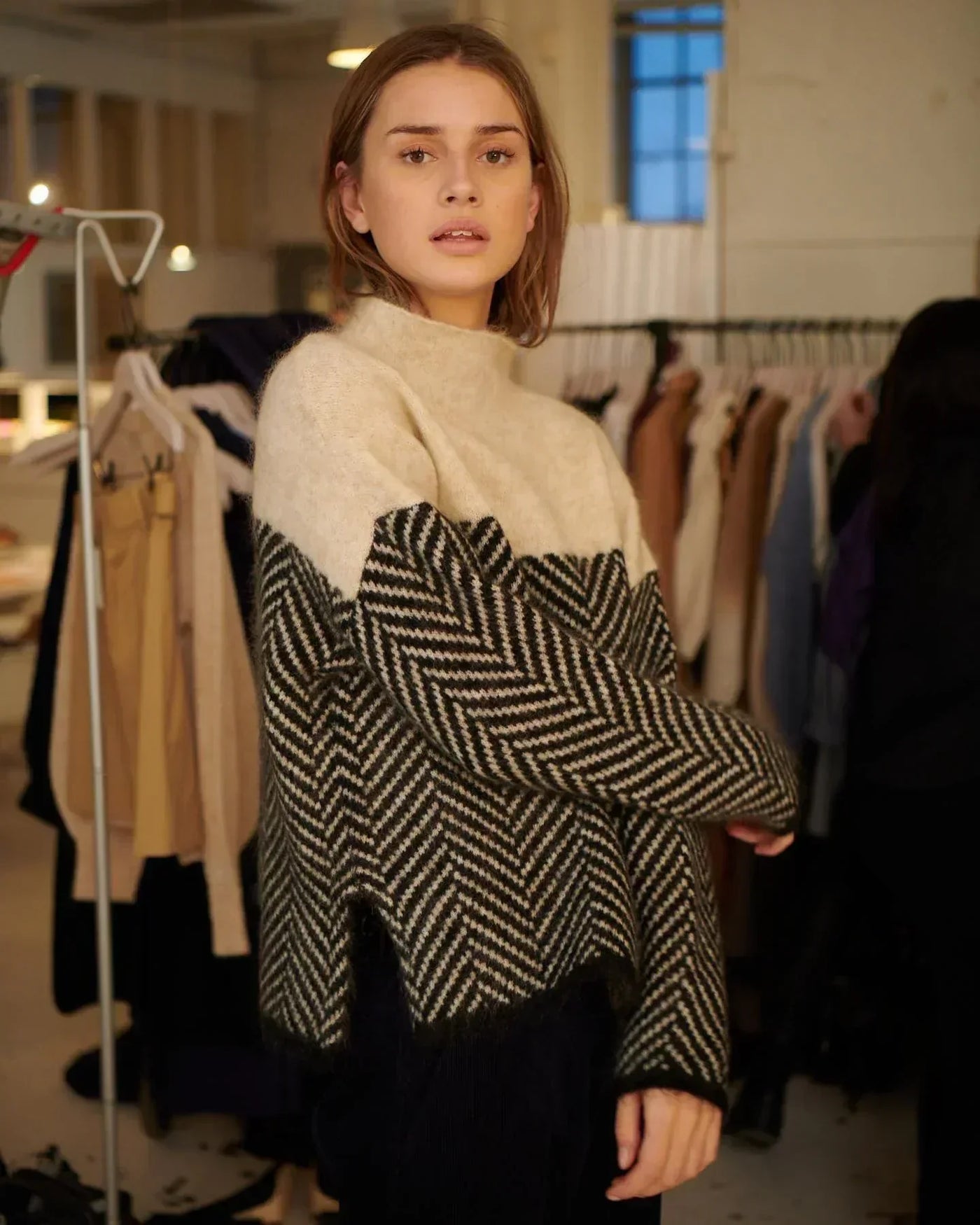 Adelie | Pull à col roulé premium en tricot fin
