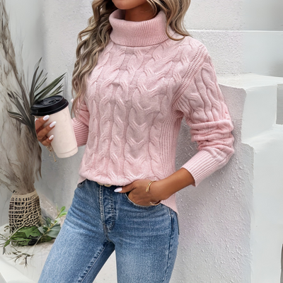 Amelia | Pull à col roulé en tricot élégant