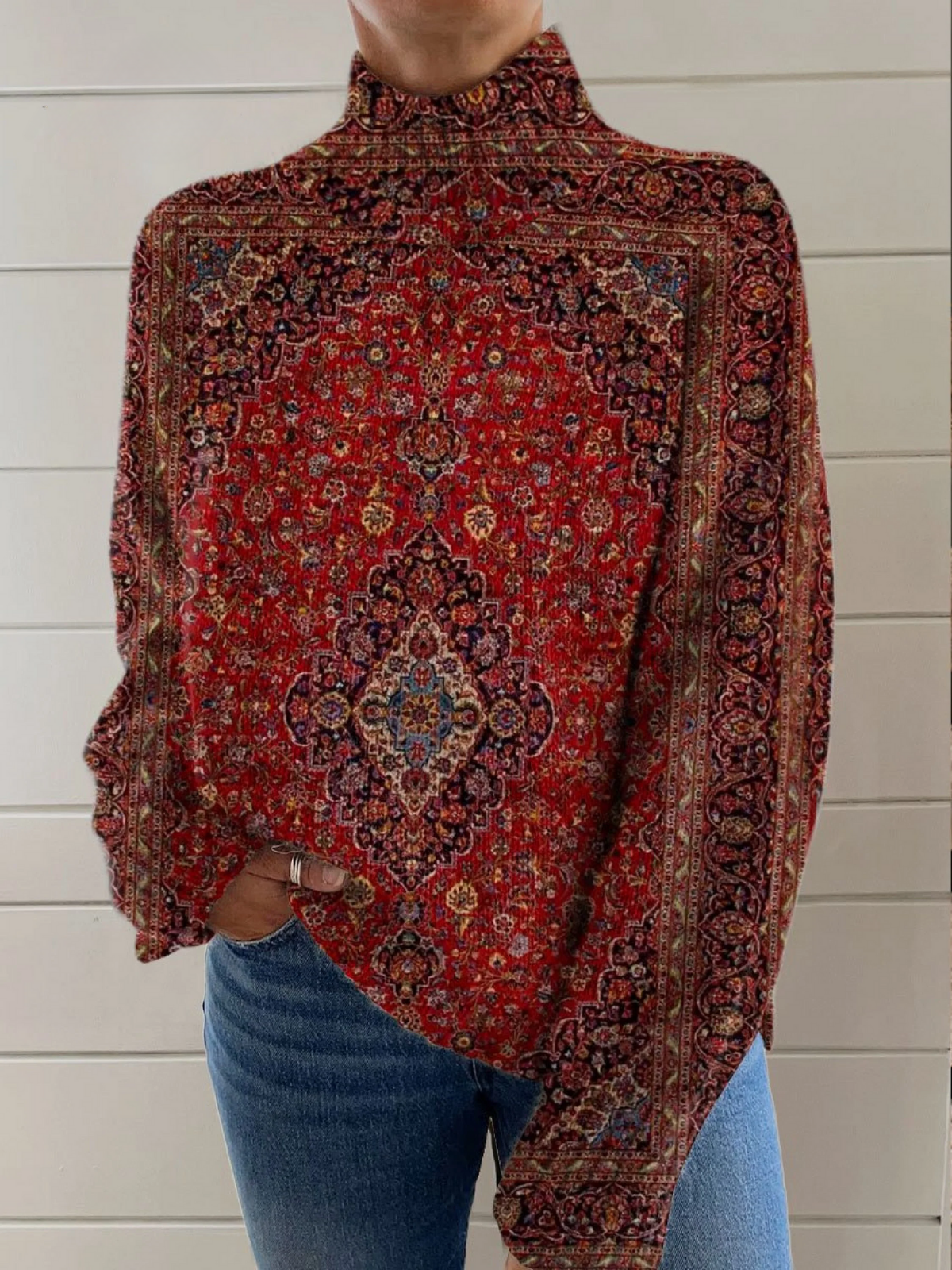 Amara® | Pull en tricot vintage avec col montant