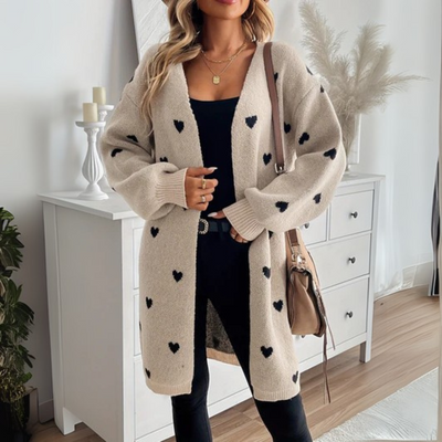 Julia | Cardigan à motif de cœur