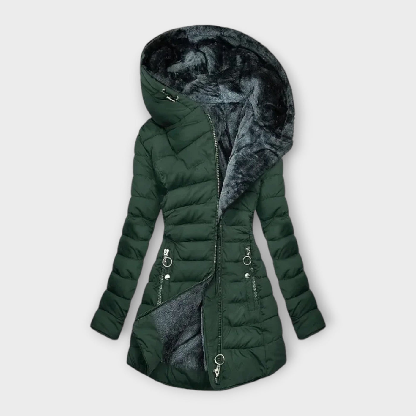 Viktoria-Marie® | Manteau à capuche asymétrique