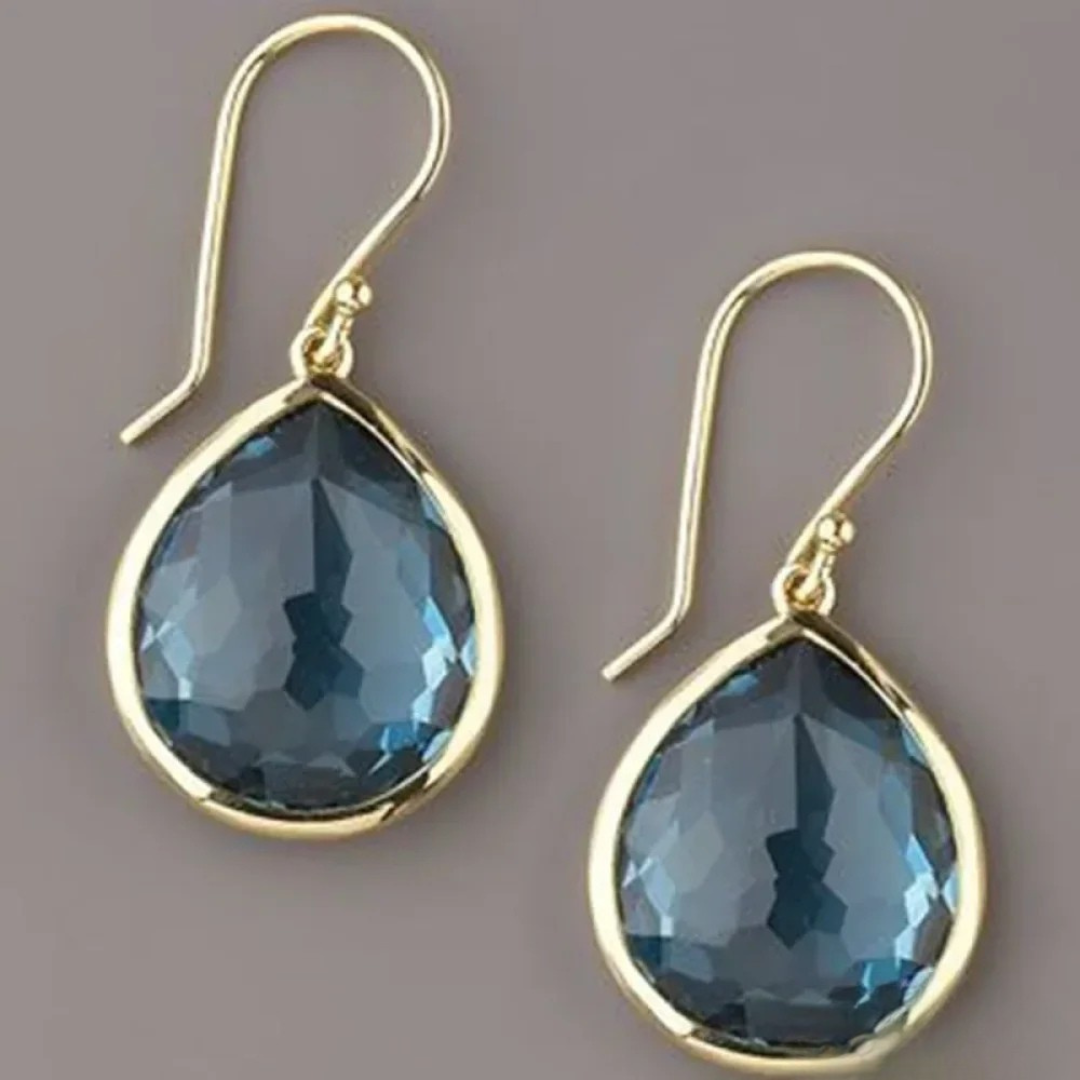 Gouttes de cristal bleues rétro