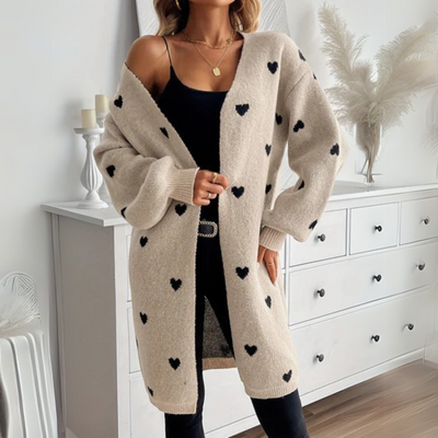 Julia | Cardigan à motif de cœur