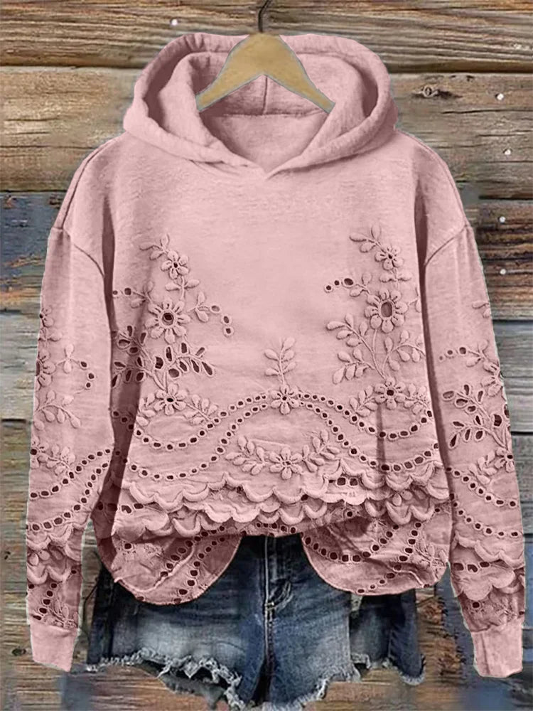 SASSY | Hoodie avec broderie florale