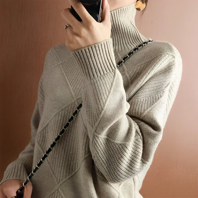 Marcelle | Pull à col roulé en grosse maille