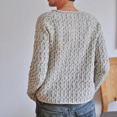Victoria | Pull gris élégant avec encolure bateau