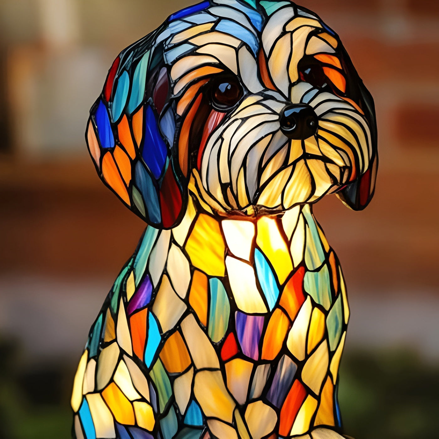Orelis® | Lampe magique pour chien en verre coloré