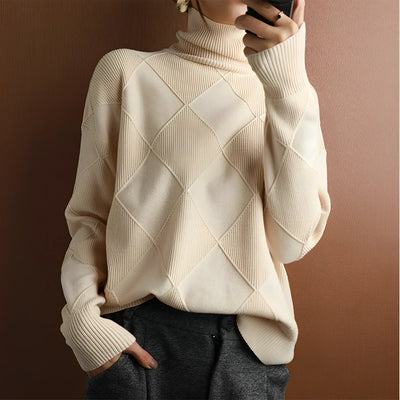 Marcelle | Pull à col roulé en grosse maille