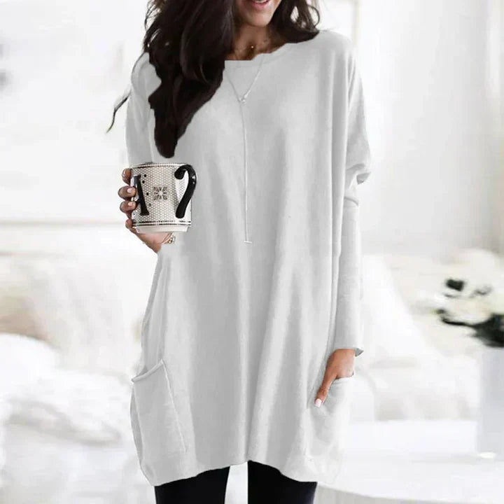 ELLE | Robe chemise à manches longues avec poches