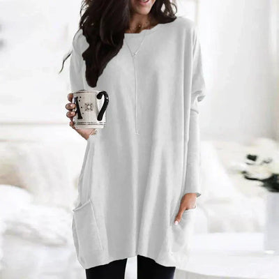 ELLE | Robe chemise à manches longues avec poches