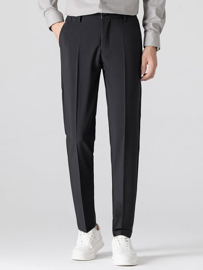 Chemise à rayures à manches longues avec boutons & pantalon fuselé slim fit
