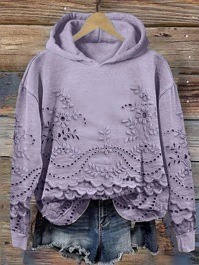 SASSY | Hoodie avec broderie florale