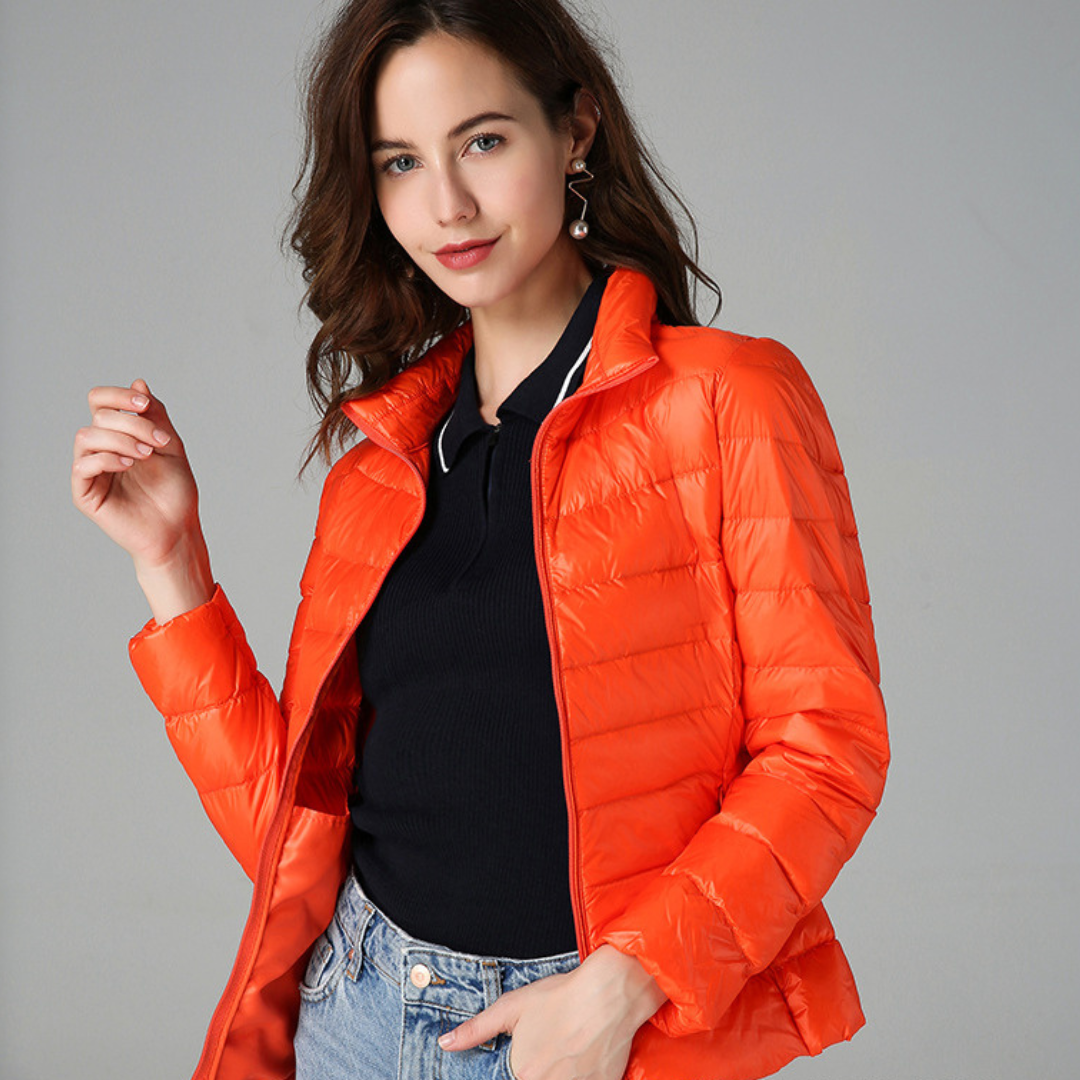 Theresia® | Nouvelle veste d'hiver ultralégère avec plumes de canard blanc