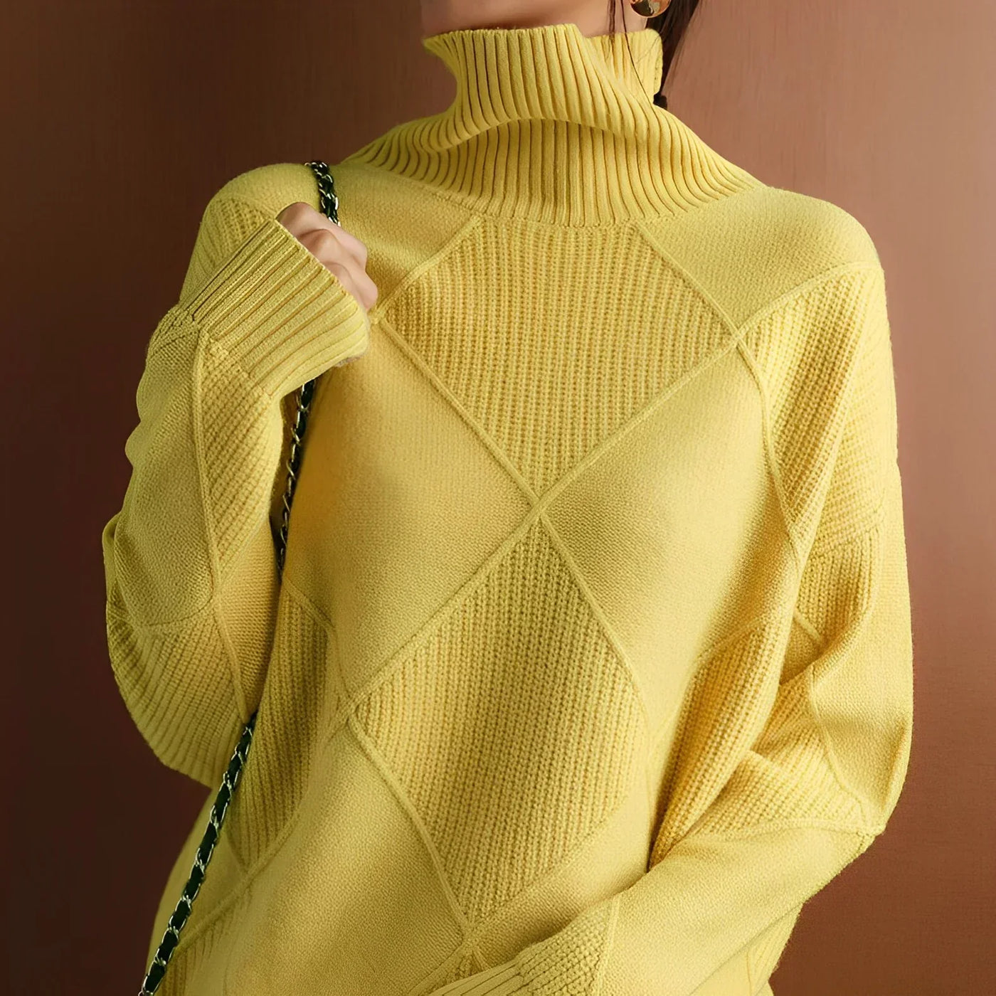 Marcelle | Pull à col roulé en grosse maille