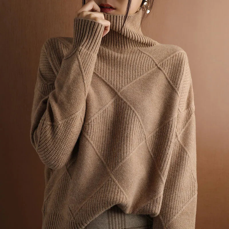 Marcelle | Pull à col roulé en grosse maille