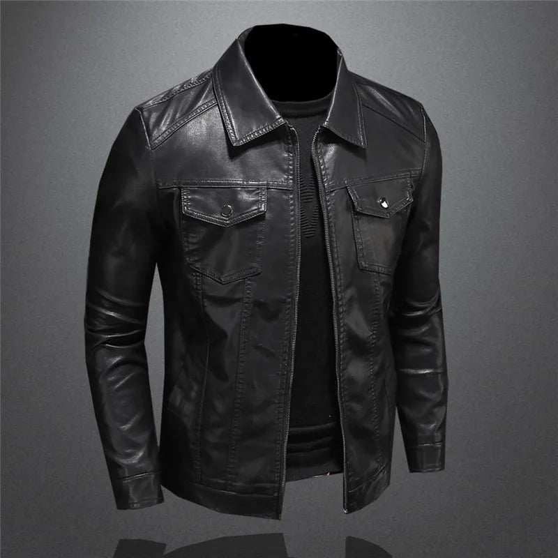 Kevin® | Veste en cuir décontractée