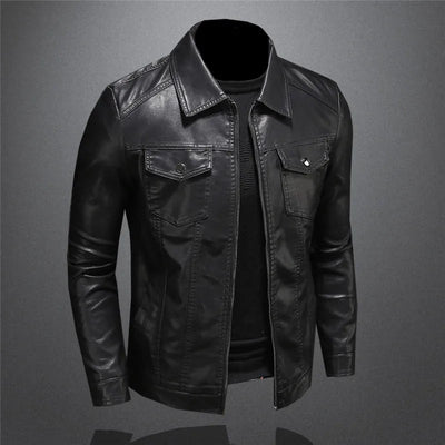 Kevin® | Veste en cuir décontractée