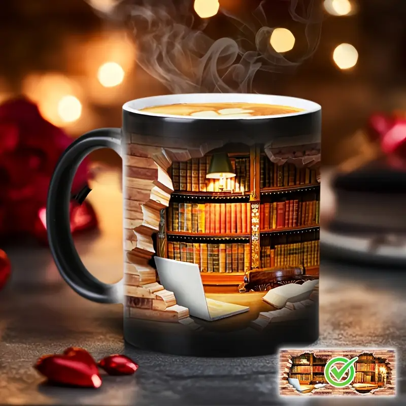 Luna | Tasse à café en forme de bibliothèque magique