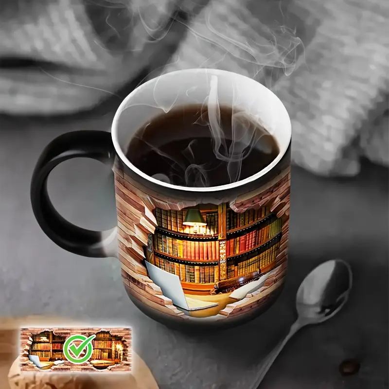Luna | Tasse à café en forme de bibliothèque magique