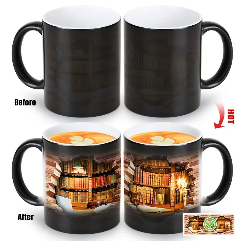 Luna | Tasse à café en forme de bibliothèque magique