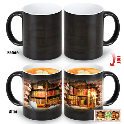 Luna | Tasse à café en forme de bibliothèque magique