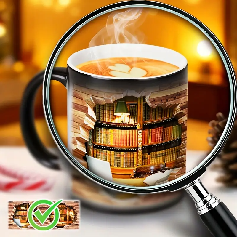 Luna | Tasse à café en forme de bibliothèque magique