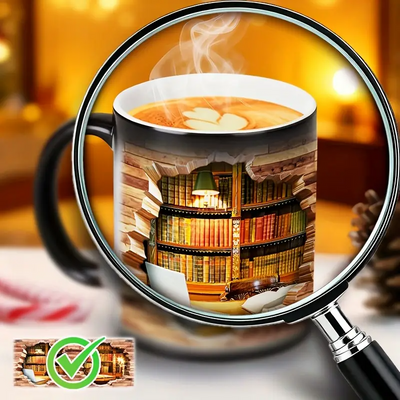 Luna | Tasse à café en forme de bibliothèque magique