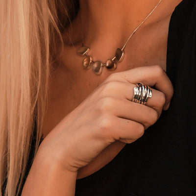Bliss - Bague en argent vintage à épaisseur épaisse