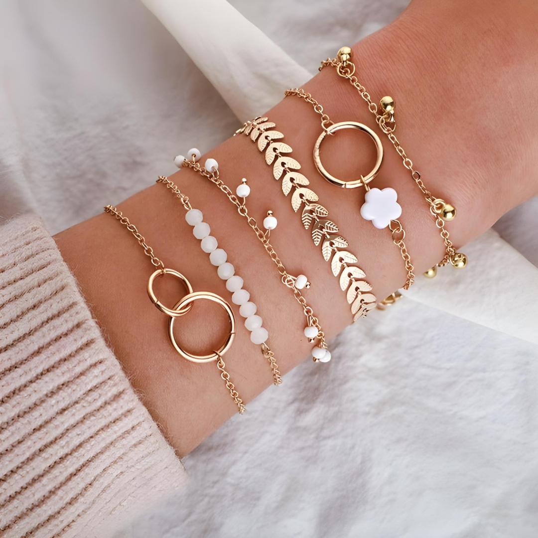 Danica® | Ensemble de bracelets vintage en or