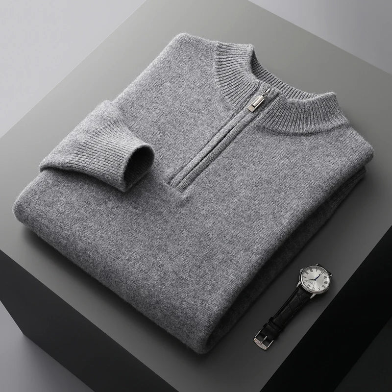 Pull en tricot - Demi-zip devant & ajustement rapide du col