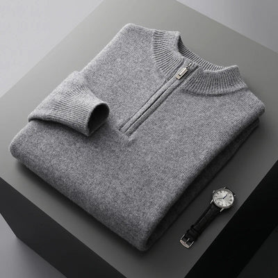 Pull en tricot - Demi-zip devant & ajustement rapide du col