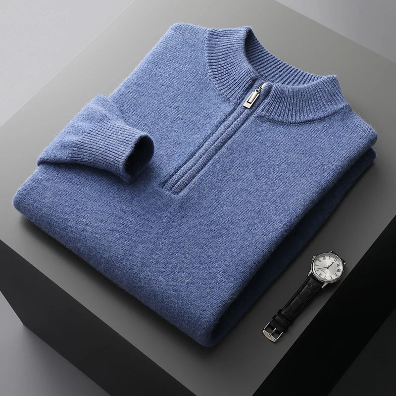 Pull en tricot - Demi-zip devant & ajustement rapide du col
