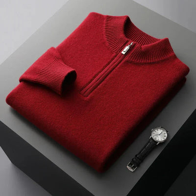 Pull en tricot - Demi-zip devant & ajustement rapide du col