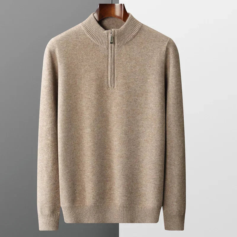 Pull en tricot - Demi-zip devant & ajustement rapide du col