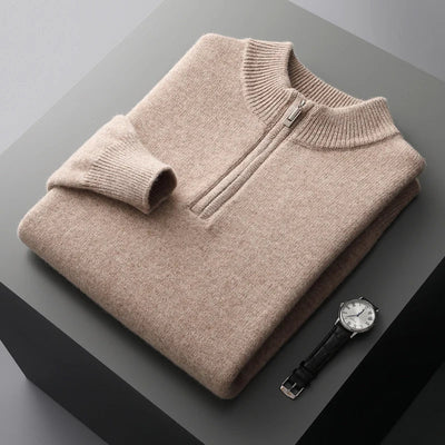 Pull en tricot - Demi-zip devant & ajustement rapide du col
