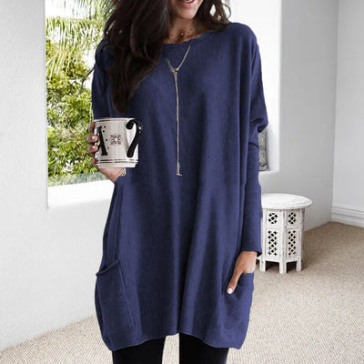 ELLE | Robe chemise à manches longues avec poches