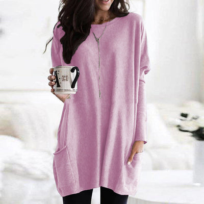 ELLE | Robe chemise à manches longues avec poches