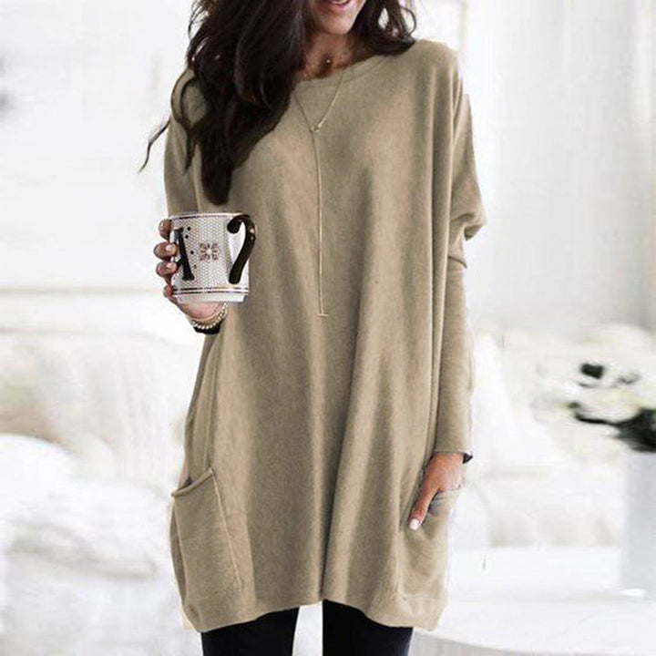 ELLE | Robe chemise à manches longues avec poches