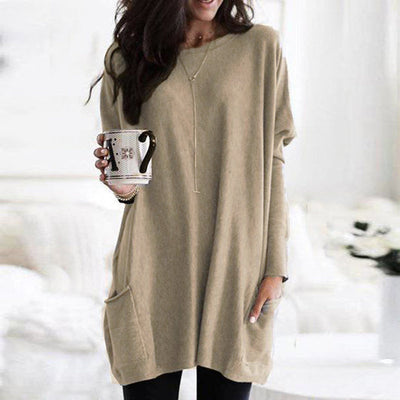 ELLE | Robe chemise à manches longues avec poches