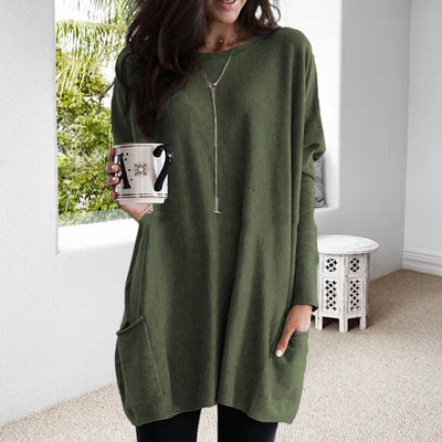 ELLE | Robe chemise à manches longues avec poches