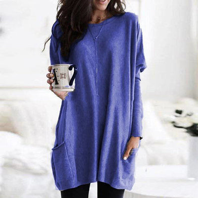 ELLE | Robe chemise à manches longues avec poches
