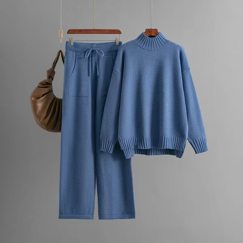 Nia® - Ensemble élégant avec blouse à manches longues et pantalons droits