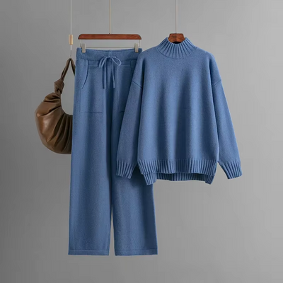 Nia® - Ensemble élégant avec blouse à manches longues et pantalons droits