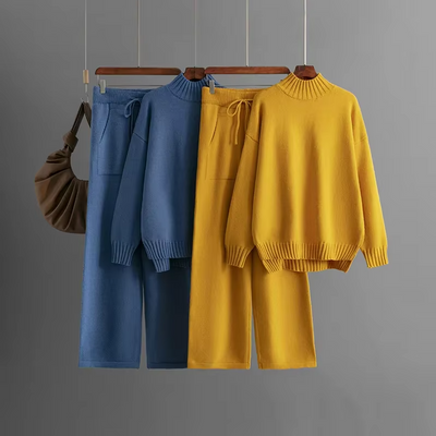 Nia® - Ensemble élégant avec blouse à manches longues et pantalons droits