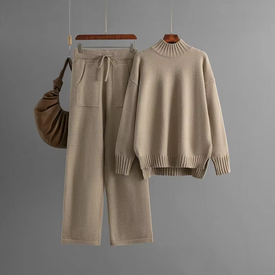 Nia® - Ensemble élégant avec blouse à manches longues et pantalons droits