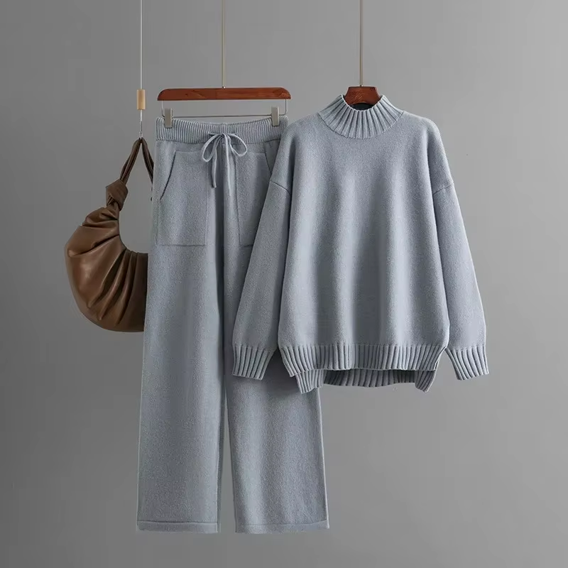 Nia® - Ensemble élégant avec blouse à manches longues et pantalons droits