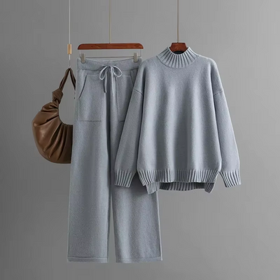 Nia® - Ensemble élégant avec blouse à manches longues et pantalons droits