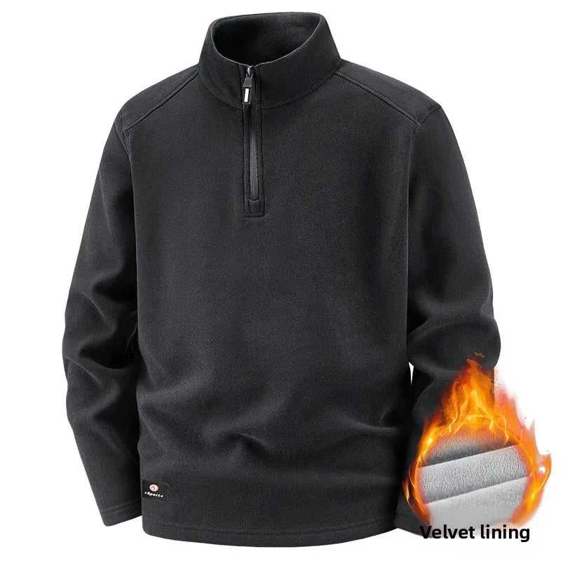Kilian® | Pull Fleece Homme à Col Zippé Demi - Chaud, Hiver, Sweat-Shirt Respirant