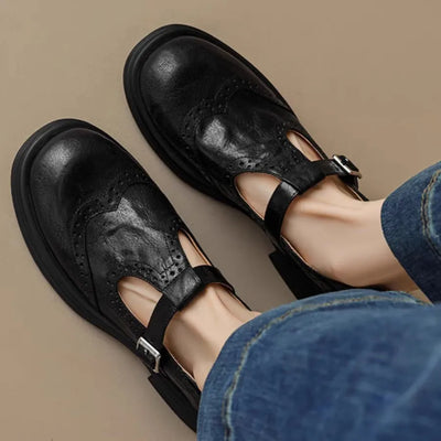 Louisa® | Chaussures Mary Jane orthopédiques en cuir végan