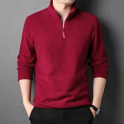 Markus-Leon® | Pull Fleece Homme à Demi-Zip Chaud Hiver Sweatshirt Respirant